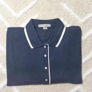 Port Authority Dark Blue Ladies Casual Short Sleeve Polo Shirt Size 2X